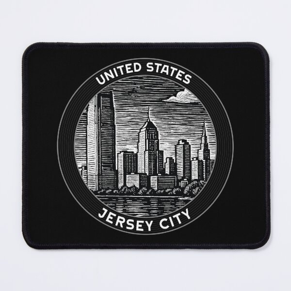 Item preview, Jersey City USA Linocut Style designed and sold by Thistle-TShop.