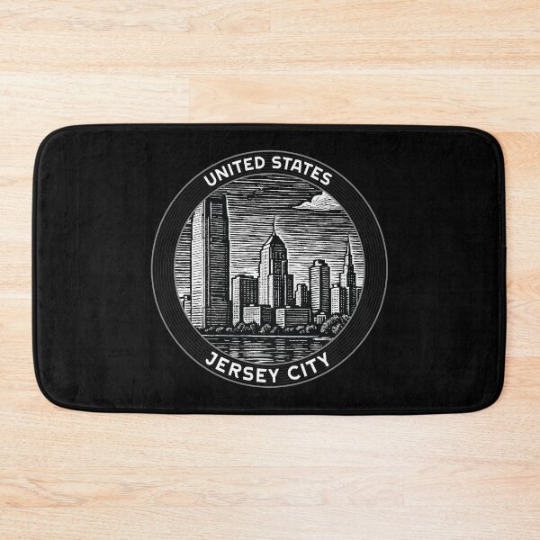 Item preview, Jersey City USA Linocut Style  designed and sold by Thistle-TShop.