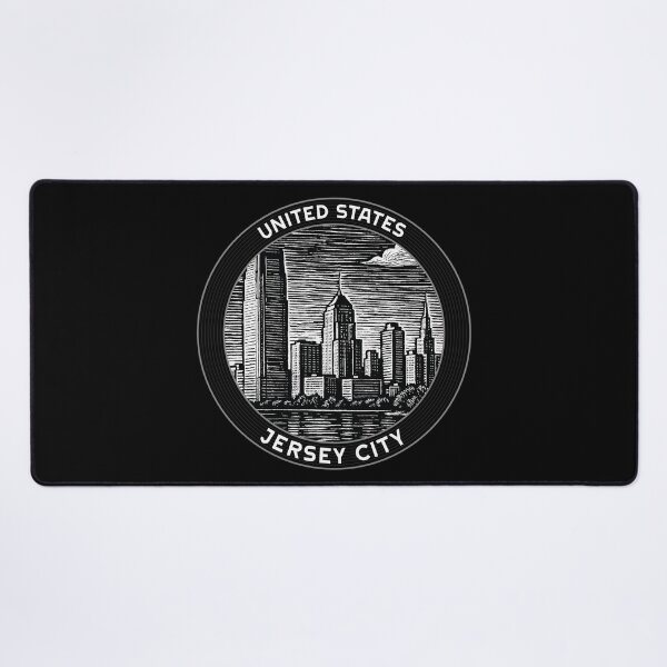 Item preview, Jersey City USA Linocut Style designed and sold by Thistle-TShop.