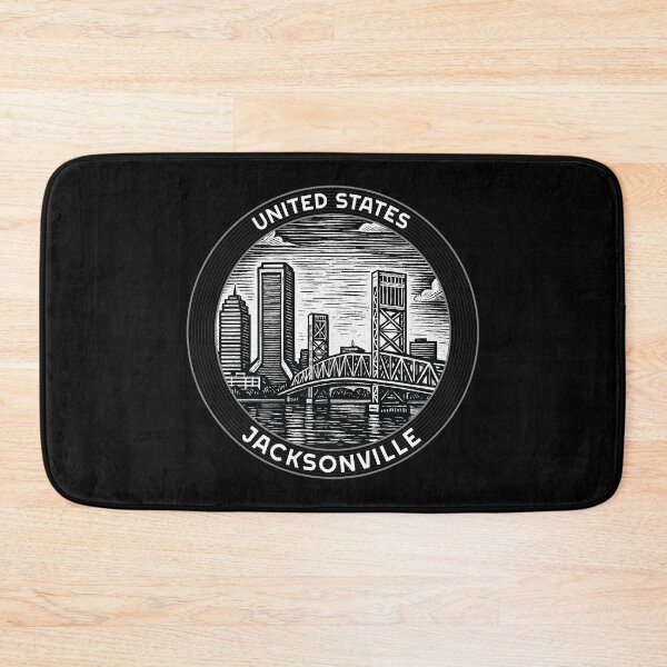 Item preview, Jacksonville USA Linocut Style  designed and sold by Thistle-TShop.