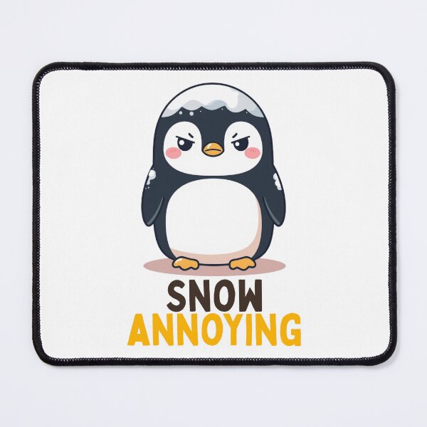Item preview, Snow Annoying Grumpy Kawaii Penguin designed and sold by PunTeestic.