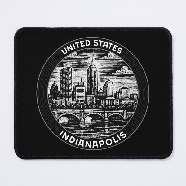 Item preview, Indianapolis USA Linocut Style  designed and sold by Thistle-TShop.