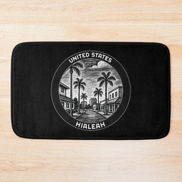 Item preview, Hialeah USA Linocut Style  designed and sold by Thistle-TShop.