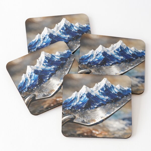 Item preview, Palette Knife Mountains Bob Ross Art Impasto Style designed and sold by SplashTastic.