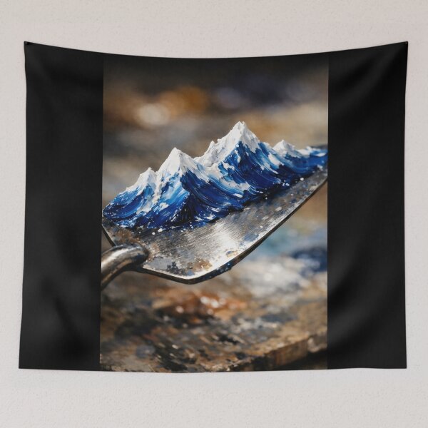 Item preview, Palette Knife Mountains Bob Ross Art Impasto Style designed and sold by SplashTastic.