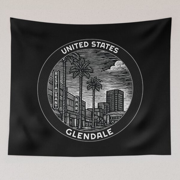 Item preview, Glendale USA Linocut Style  designed and sold by Thistle-TShop.