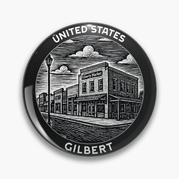 Item preview, Gilbert USA Linocut Style  designed and sold by Thistle-TShop.