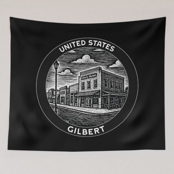 Item preview, Gilbert, EE. UU., estilo linograbado designed and sold by Thistle-TShop.