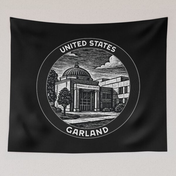 Item preview, Garland USA Linocut Style  designed and sold by Thistle-TShop.