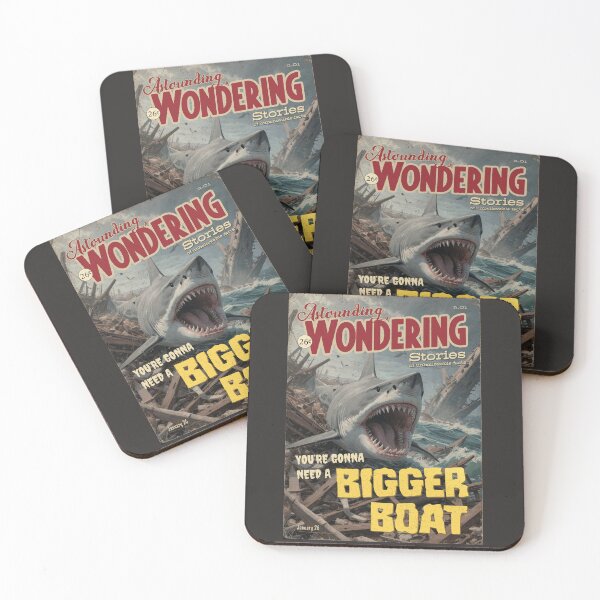 Item preview, Astounding Wondering Stories "bigger boat" designed and sold by PuckShop.