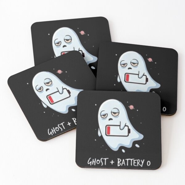 Item preview, Social Battery 0 Ghost Sticker – Low Energy Introvert Design designed and sold by Velora Design .