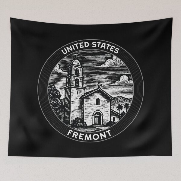 Item preview, Fremont USA Linocut Style  designed and sold by Thistle-TShop.