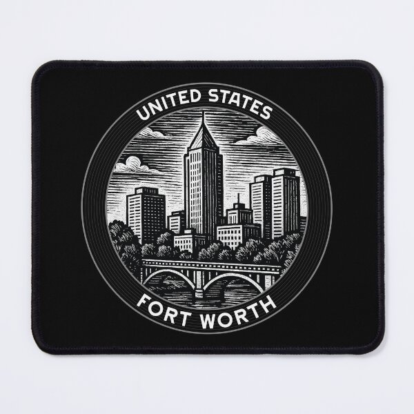 Item preview, Fort Worth USA Linocut Style  designed and sold by Thistle-TShop.