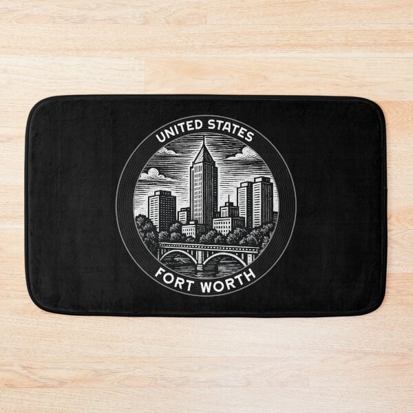 Item preview, Fort Worth USA Linocut Style  designed and sold by Thistle-TShop.
