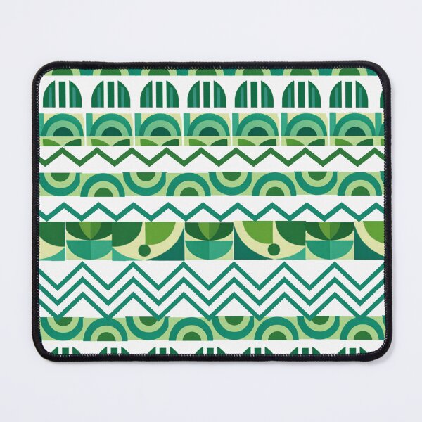 Item preview, Mid‑Century Modern Geometric Pattern – Retro Green & Teal Abstract Design designed and sold by CreativeCanvas8.