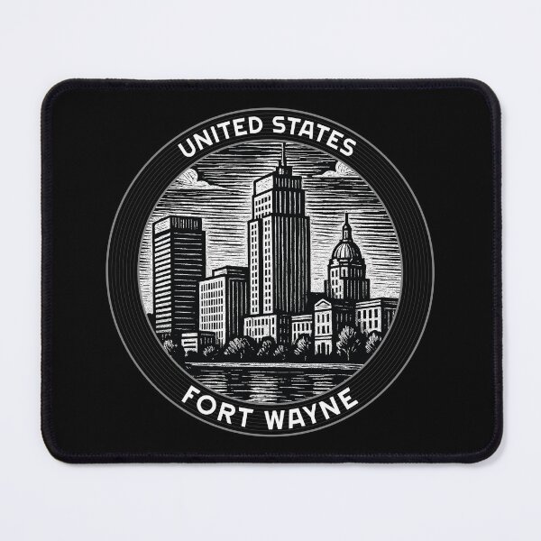 Item preview, Fort Wayne USA Linocut Style  designed and sold by Thistle-TShop.