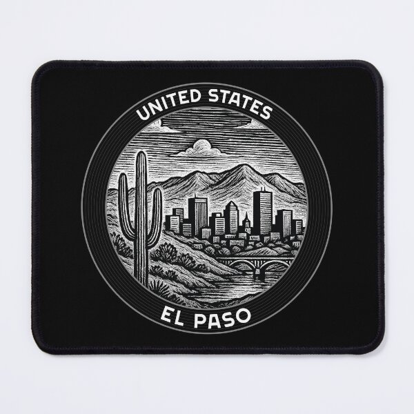 Item preview, El Paso USA Linocut Style  designed and sold by Thistle-TShop.