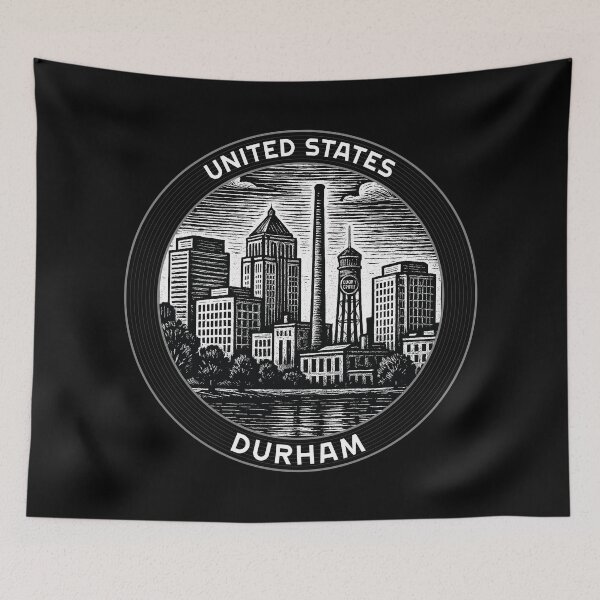 Item preview, Durham USA Linocut Style  designed and sold by Thistle-TShop.