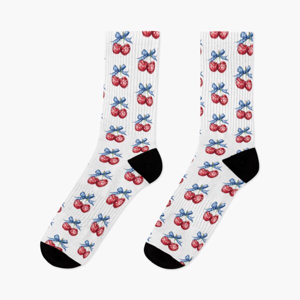 Item preview, Illustration  of Watercolor America Patriotic Cherries with Bow  designed and sold by KubbyArt.