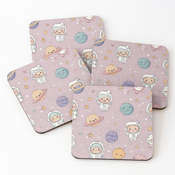 Aperçu de l'œuvre Petit Astronaute & Planètes — Motif Répétitif Kawaii créée et vendue par LoomisDreams.