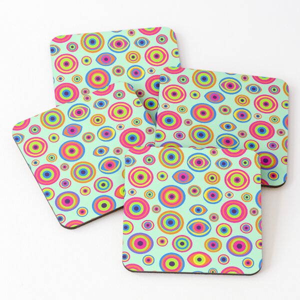 Item preview, Neon Psychedelic Eye Pattern - Retro Trippy Surrealist Pop Art designed and sold by Far Out Goods.
