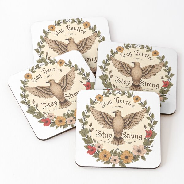 Item preview, Stay Gentle Stay Strong Vintage Bird Floral Aesthetic Design designed and sold by Kavya Art.