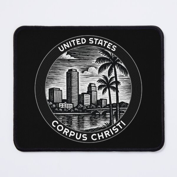 Item preview, Corpus Christi USA Linocut Style designed and sold by Thistle-TShop.