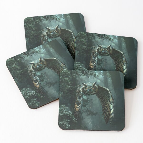 Item preview, Silent Hunter Owl in Dark Forest designed and sold by Erika Kaisersot.