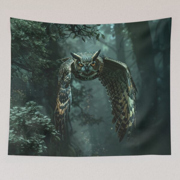 Item preview, Silent Hunter Owl in Dark Forest designed and sold by Erika Kaisersot.