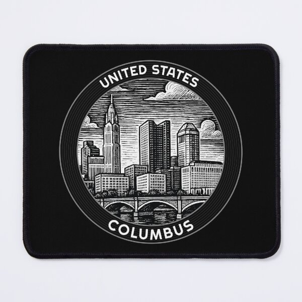 Item preview, Columbus USA Linocut Style  designed and sold by Thistle-TShop.