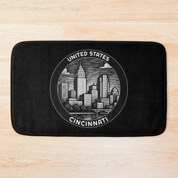 Item preview, Cincinnati USA Linocut Style  designed and sold by Thistle-TShop.