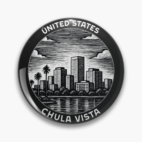 Artikelvorschau, Chula Vista USA Linolschnitt-Stil entworfen und verkauft von Thistle-TShop.