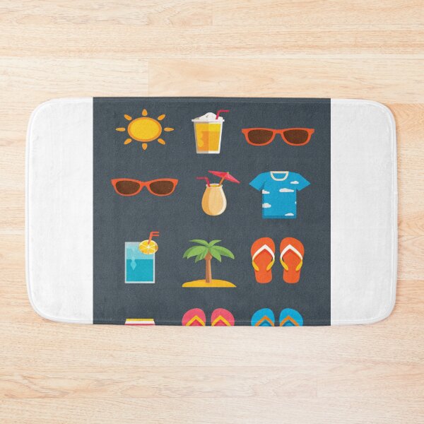 Item preview, Summer Beach Vacation Tropical Icons Design designed and sold by NicolasGlowArt.