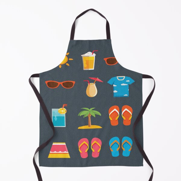 Item preview, Summer Beach Vacation Tropical Icons Design designed and sold by NicolasGlowArt.