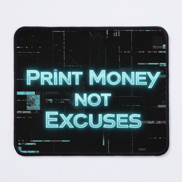 Item preview, Print Money Not Excuses Motivation designed and sold by The Crafted Spirits.