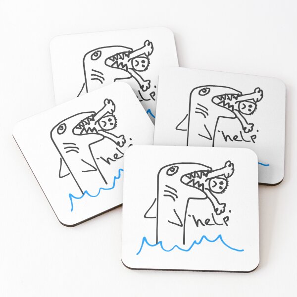 Item preview, Funny Shark Eating Person designed and sold by GanradgeArt.