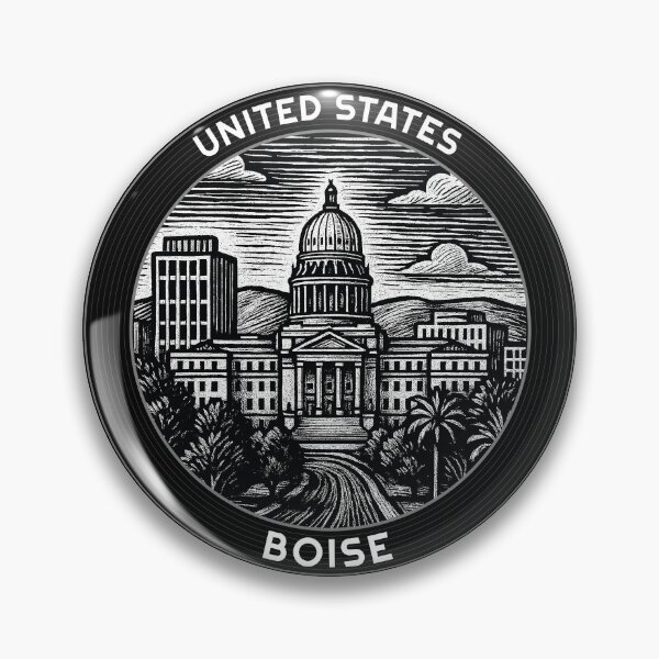 Item preview, Boise USA Linocut Style  designed and sold by Thistle-TShop.