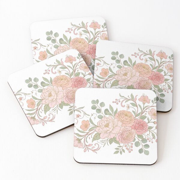 Item preview, Pastel Floral Bouquet Embroidery Print designed and sold by Krfto.