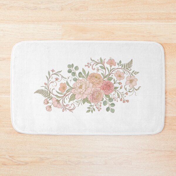 Item preview, Pastel Floral Bouquet Embroidery Print designed and sold by Krfto.