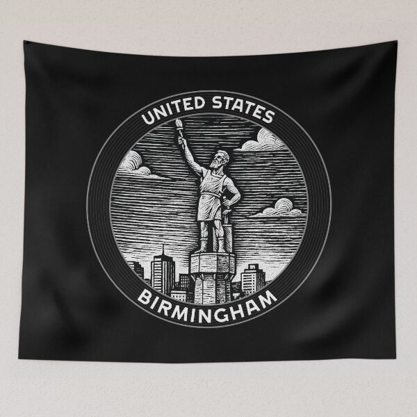 Item preview, Birmingham USA Linocut Style  designed and sold by Thistle-TShop.