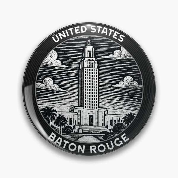 Item preview, Baton Rouge USA Linocut Style  designed and sold by Thistle-TShop.