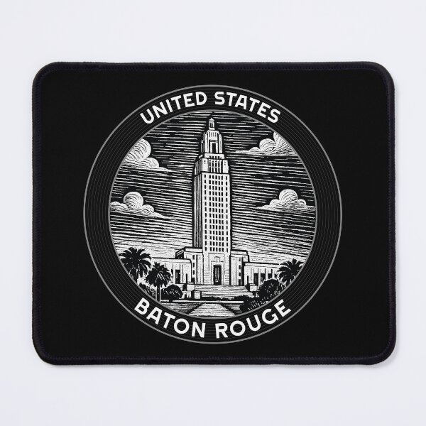 Item preview, Baton Rouge USA Linocut Style  designed and sold by Thistle-TShop.