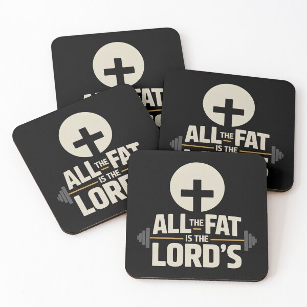 Item preview, All The Fat Is The Lord’s – Funny Christian Gym Workout Shirt | Faith Fitness Dumbbell Design designed and sold by ZyziowskyArt.