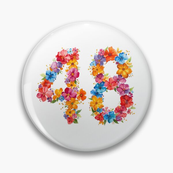 Item preview, 48th birthday flowers  watercolor. designed and sold by uunaa.