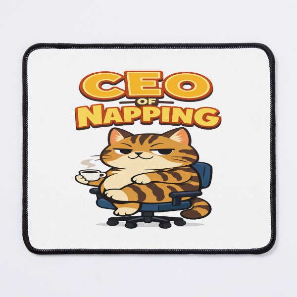 Item preview, Cute Lazy Cat “CEO of Napping” Funny Office Humor Coffee Lover Design for Cat Moms & Pet Lovers designed and sold by Bright Nest Studio.