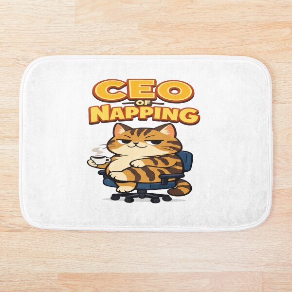 Item preview, Lindo gato perezoso “CEO de la siesta” Divertido humor de oficina Amante del café Diseño para mamás de gatos y amantes de las mascotas designed and sold by Bright Nest Studio.