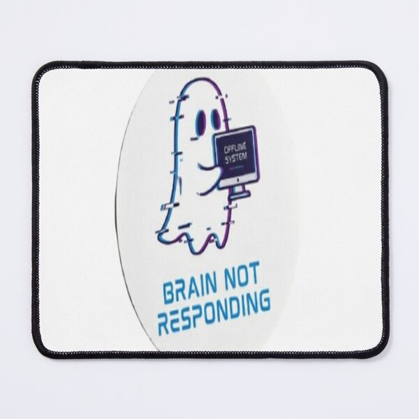 Item preview, Brain Not Responding Ghost Sticker – Glitch Introvert Design designed and sold by Velora Design .