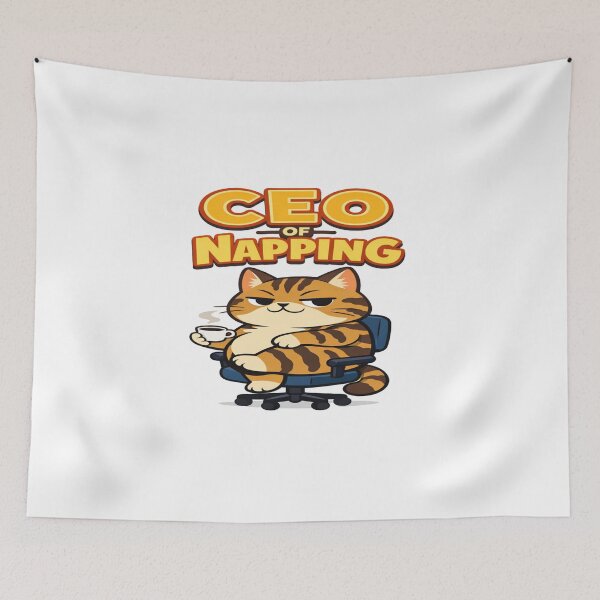 Item preview, Cute Lazy Cat “CEO of Napping” Funny Office Humor Coffee Lover Design for Cat Moms & Pet Lovers designed and sold by Bright Nest Studio.