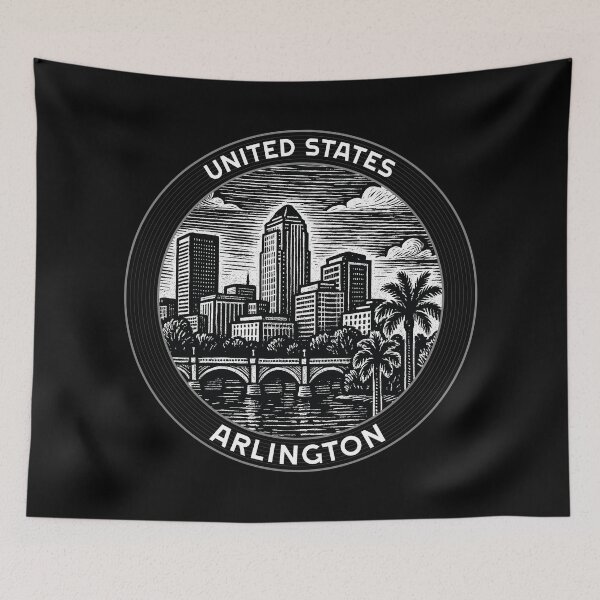 Item preview, Arlington USA Linocut Style  designed and sold by Thistle-TShop.