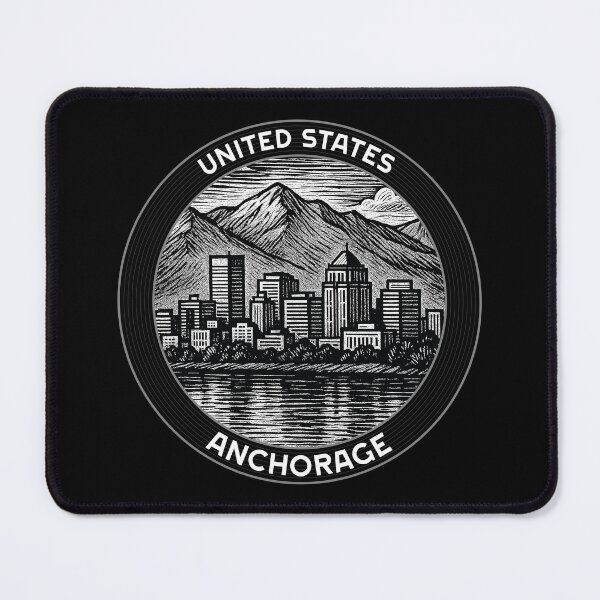 Item preview, Anchorage USA Linocut Style  designed and sold by Thistle-TShop.